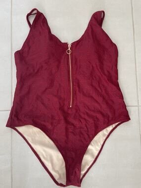L.A. Hearts Swim One Piece Swimsuit Floral Embroidered Swimwear